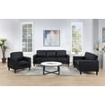 thumbnail image 2 of Ruth 3-piece Upholstered Track Arm Sofa Set Black, 2 of 18