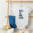 thumbnail image 4 of Best Lil Bro Ever Cute Little Brother Bodysuit Jumper Boys Infant Baby Brisco Brands 12M, 4 of 6
