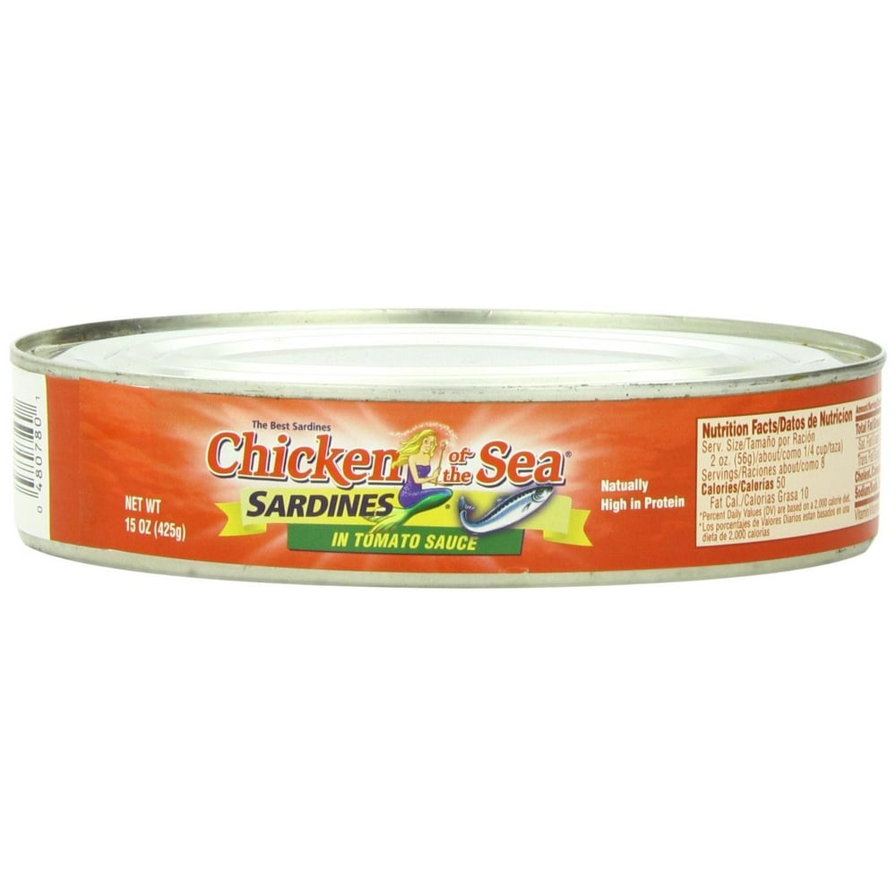 Chicken of the Sea Canned Sardines, in Tomato Sauce, 15 Oz Walmart