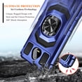 thumbnail image 2 of Nagebee Phone Case Compatible for Schok Volt SV55 (SV55216) with Tempered Glass Screen Protector (Full Coverage), Full-Body Protective [Military-Grade] Magnetic Car Mount Ring Holder Durable (Blue), 2 of 6