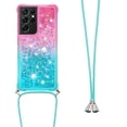 thumbnail image 3 of Funda para Samsung Galaxy S21 Ultra 5G Brillantina Líquida Divertida Reluciente y con Cristales en Movimiento Cuerpo Cruzado con Cordón Ajustable, 3 of 5