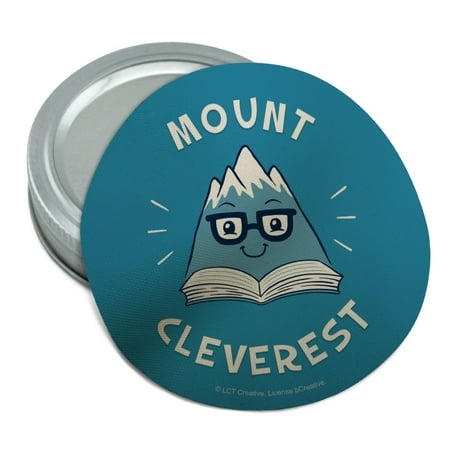 

Mount Cleverest Everest Reading Book Funny Humor Round Rubber Non-Slip Jar Gripper Lid Opener