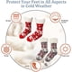 thumbnail image 3 of Calcetines tipo pantuflas, 2 pares de calcetines de piso antideslizantes de tubo largo, antideslizantes ultra suaves para invierno navideño, 3 of 5