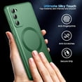 thumbnail image 5 of Magnetic for Samsung Galaxy S20 FE 5G Case 【Compatible with MagSafe】【Built-in Camera Lens Protector】 Slim Soft TPU Shockproof Phone Case (Green), 5 of 7