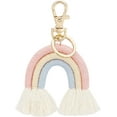 thumbnail image 6 of Weaving Rainbow Keychain Macrame Rainbow Tassel Charm Boho Rainbow Tassel Keychains, 6 of 9