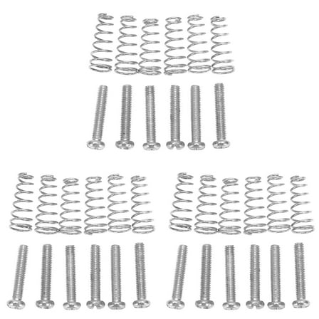 18 Pcs Electric Guitar Tremolo Bridge String Saddles Mount Adjust Conical Spring and Screws Silver