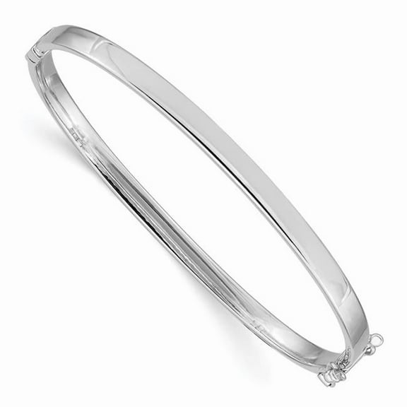 Primal Gold 14 Karat White Gold 4mm Hinged Bangle