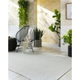 thumbnail image 4 of BoutiqueRugs Brinda Contemporary Area Rug - Outdoor Safe - Light Silver, Sterling Gray - 6'7" x 9', 4 of 6