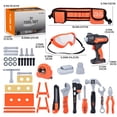 thumbnail image 5 of WLBES Kids Tool Set, Toddler Tool Belt with Pliers & Tools, Toy Drill, Plastic Play Tools, Pretend Construction Toys for Kids Ages 3+, Birthday Gift & Party Favors, 5 of 10