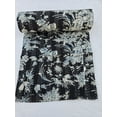 thumbnail image 3 of Kantha Quilt Handblock Print Indian Netural Colour floral print Quilt Hand Stitched Natural vegetable dye cotton, 3 of 4