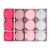 Yhmxh 12 Pcs Velvet Christmas Balls Bulk Flocked Christmas Tree Ball Ornaments Plastic Balls Xmas Decorative Hanging Ornaments Christmas Decorations For Home Decor Tree Decor(Pink,2.36in)