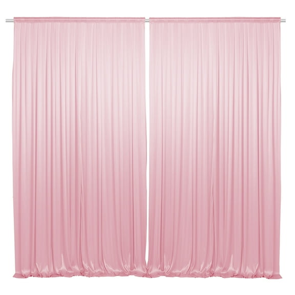 Lann's Linens Set of 2 Photography Backdrop Curtains, 5ft x 10ft Pink Wedding Photo Background