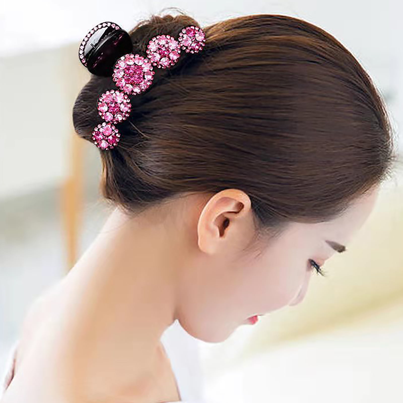 Crystal Hair Clip Rhinestone Hairpin Claw Clamp Wedding Women Hair Accessor Bu