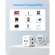 thumbnail image 5 of Adaptador Enchufe Europeo a Americano LENCENT Blanco con 3 Salidas CA para Viaje a México, 5 of 8