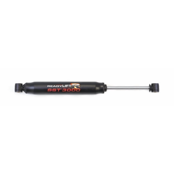 ReadyLIFT Shock Absorber 93-3411R SST 3000; Nitrogen Gas Charged Twin Tube; 1 Year Warranty; Non Adjustable Valving; Without Shock Boots; Black; Single
