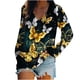 thumbnail image 1 of Blusa de manga larga con cuello en V y manga larga con estampado de mariposas para mujer Pompotops  gfhjh21546, 1 of 6