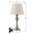 thumbnail image 4 of Haitral Set of 2 Desk Reading Lamps with Titanium Bronze Minimalist Metal, 4 of 7