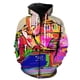 thumbnail image 1 of Sudadera con capucha con estampado 3D de grafiti artístico para hombre y niño, con cremallera y patrón abstracto colorido, informal, estilo Harajuku urbano, de manga larga, 1 of 6