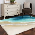 thumbnail image 3 of Rectangle Area Rugs 3 x 5 Ft, Teal Gradient Ocean Non-Slip Residential Carpet, Ombre Watercolor Coastal Beach Waves Indoor Crawling Mats Runner Rugs for Living Room/Dining Room/Bedroom, 3 of 8