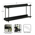 thumbnail image 3 of Kate and Laurel Dominic Modern Metal Bathroom Shelf, 28 x 7 x 15, Black, Contemporary Sleek 2-Tier Floating Shelves for Wall Decor, Display, and Over Toilet Storage, 3 of 9