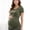 Olive Drab, variant on Yawrut Round Neck Maternity T-Shirt, Soft Stretchy Ruched Pregnancy Top, Casual Short Sleeve Maternity Tee for All Trimesters, Daily Home Work Pregnant Shirts