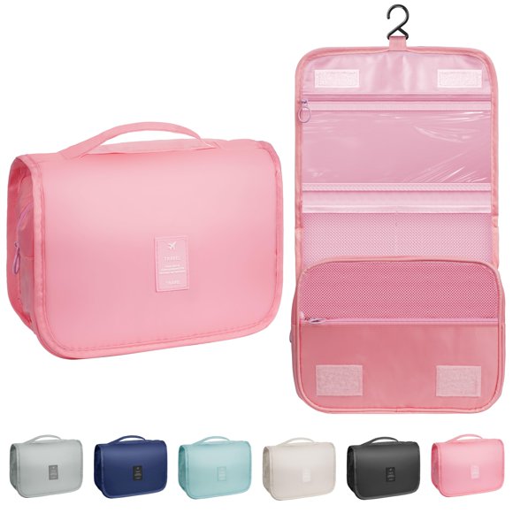 Neceser YEMEDA Travel impermeable con gancho 230 ml, color rosa