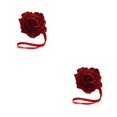 thumbnail image 4 of QualitChoice Curtain Tieback Punch-free Stylish Flower Shape Decorative Replacement Home Buckle Fastener Ornament Accessories Red 2PCS, 4 of 6