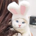 thumbnail image 5 of Lindo disfraz sombrero de conejo con orejas para gatos y perros pequeños disfraz de fiesta accesorio para mascotas de Pascua, 5 of 5
