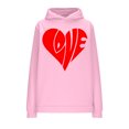 thumbnail image 4 of Goodeals Comfy Fleece Hoodies Women Long Sleeve Clothes Cute Love Heart Graphic Hoodies Trendy Valentine's Day Pullover Shirts Novelty Tops(Pink,M)Clearance, 4 of 6