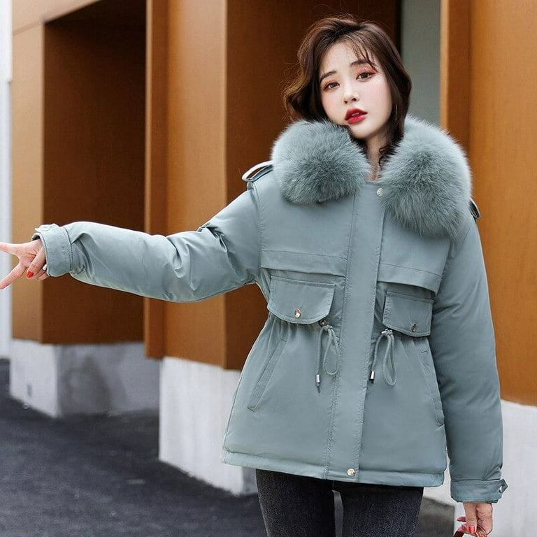 Fur collar parka womens new arrivals