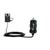 Gomadic Intelligent Compact Car / Auto DC Charger suitable for the JVC GC-WP10 Waterproof Camera - 2A / 10W power at half the size. Uses Gomadic TipEx