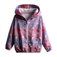 thumbnail image 5 of Kiijoy Girls Lightweight Windbreaker Cute Cartoon Zip Up Hooded Rain Jacket, 5-6 Years, 5 of 5