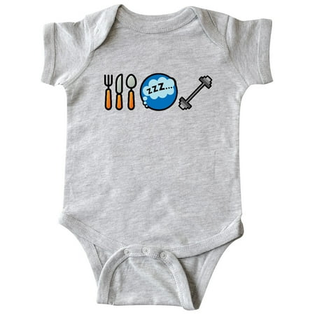 

Inktastic Eat Sleep Weightlifting Gift Baby Boy or Baby Girl Bodysuit