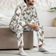 thumbnail image 7 of Susaid Chickens Print Men's Long Sleeve Pajama Set, Two-Piece Button-Down Loungewear PJs Set, Comfortable Sleepwear for Relaxation-Small, 7 of 7