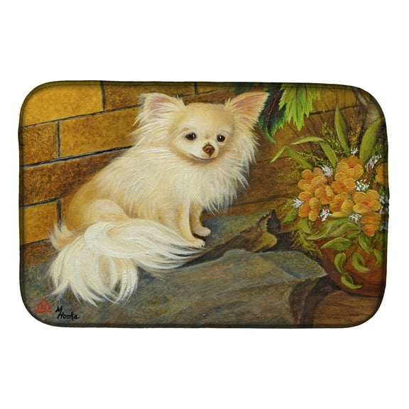 Carolines Treasures MH1053DDM Chihuahua Just Basking Dish Drying Mat 14 x 21" multicolor