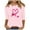 Pink, variant on Womens Breast Cancer Awareness T Shirts Heart Shape Pink Ribbon Support Squad Breast Cancer Tshirt Womens Fall 3/4 Sleeve Tops