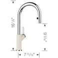 thumbnail image 2 of 526398 Urbena Kitchen Faucet, 1.5 GPM, Chrome/Coal Black, 2 of 7