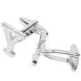 thumbnail image 3 of BodyJ4You Cufflink Set Letter Y Initial Classic Style Silver Color Gift Box, 3 of 6