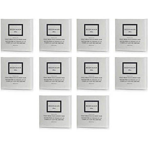 Beekman 1802 Fresh Air Goat Milk Bath Bar Boxed Soaps, 1.25 Ounce - Set of 10