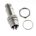 thumbnail image 4 of 5pcs Aviation Plug 4-pin 16mm Gx16-4 Metal Male Female Panel Connector New PK, 4 of 5