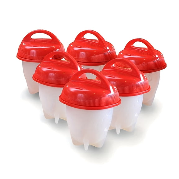 6pcs Silicone Egg Cooker, Egg Boiler, Hard Boiled Egg Maker, Egg Steamer, Egg Poacher, Shellless Egg Cooking Cup, Egg Stealer, Kitchen Gadgets, Baking Tools
