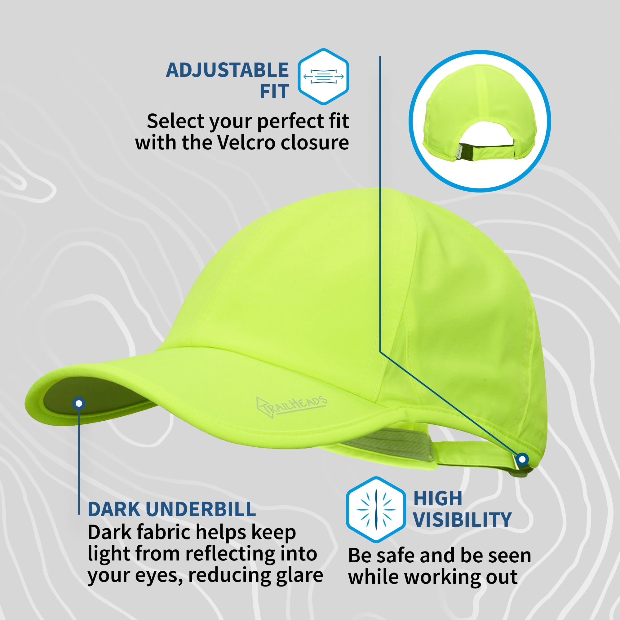 Men’s UV Protection Running Hat - hi vis