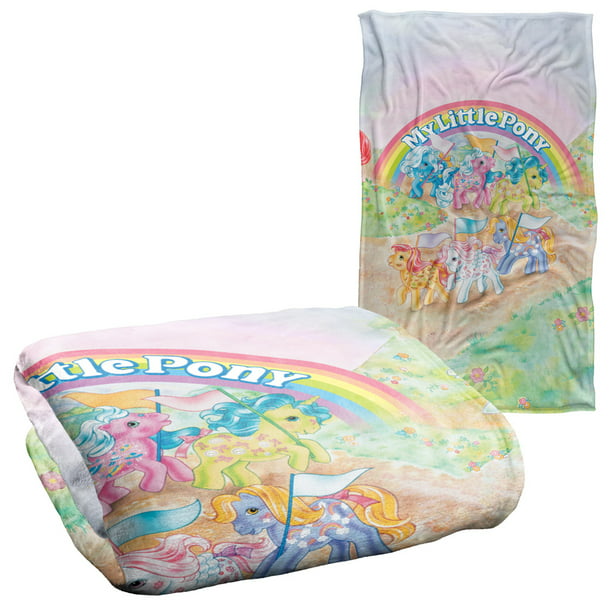My Little Pony Retro Classic Ponies Silky Touch Super Soft Throw ...