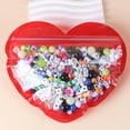 thumbnail image 4 of opvise 100Pcs Packaging Bag Clear Heart-shaped Jewelry Bags Durable Mini Sealed Bag Red, 4 of 8