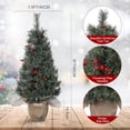 thumbnail image 5 of Accreate Pre-Lit 3FT Christmas Tree - Mini Christmas Tree with 78 LED Lights, Pine Cones, Red Berries, Timer - Perfect for Holiday Decor, 5 of 7