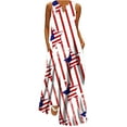 thumbnail image 2 of Vetsdori July 4th Maxi Dress for Women Red White and Blue Graphic Slip Dress Tank Summer,Backless Party Ankle Length V-Neck Womens Dresses Mujer, 2 of 4