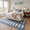 thumbnail image 6 of GENIMO 5'x7' Area Rug for Living Room, Washable Non Slip Soft Fish Print Rug for Bedroom Dining Room Home Office, Washed Blue, 6 of 7