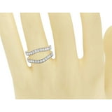 14K Yellow Gold Real Diamond Jacket Ring Guard Enhancer 1.0Ct - Walmart.com