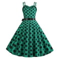 thumbnail image 5 of RMGVDSD Elegant Dresses For Women Vintage 1950S Polka Dot Party Dress Sleeveless Retro Evening Dresses A-Line Swing Sundress With Belt Wedding Gown Dress, 5 of 9