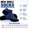 thumbnail image 4 of LWFBDTK Men's Ankle Running Socks, 6-Pairs, Low Cut Cushioned Socks with Arch Support, Moisture Wicking, Size L (9-12.5), Blue, 4 of 7